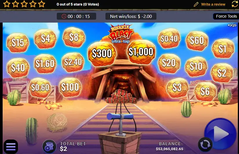 bonanza blast ultra tap