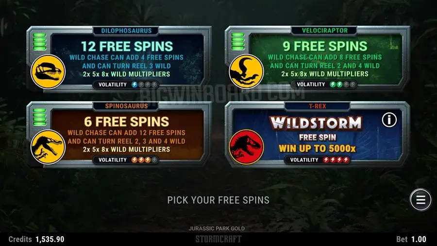 jurassic park gold slot