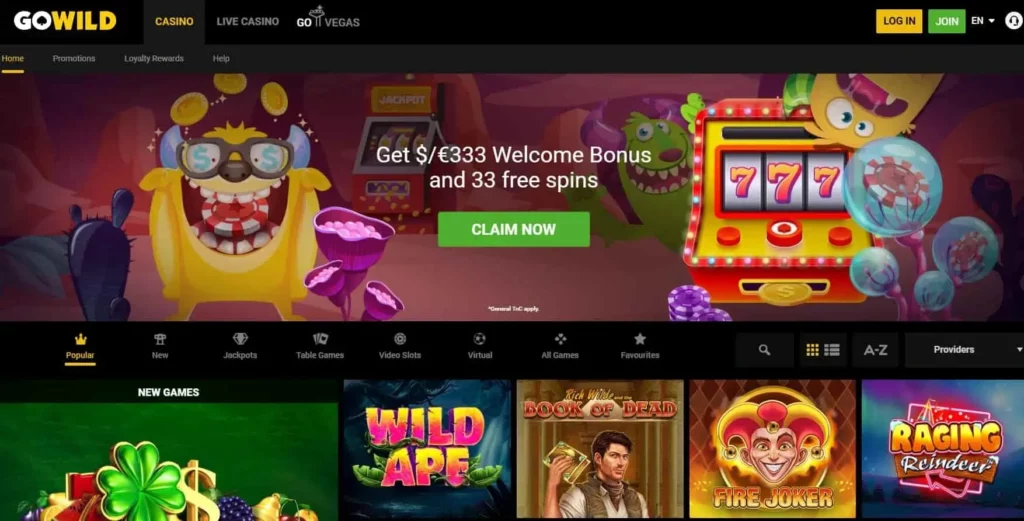 go wild casino review